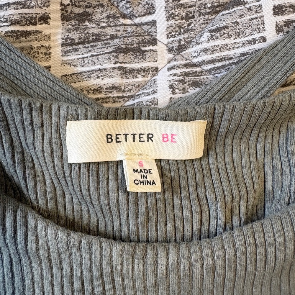 Better Be Sage Ribbed Crop Top - Picture 2 of 2